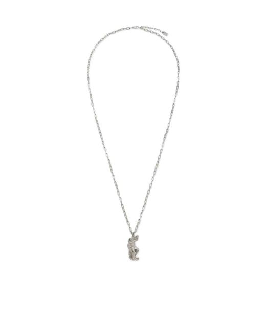 Fendi White Zodiac Aquarius Necklace