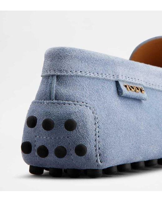 Tod's Blue Leather Loafers