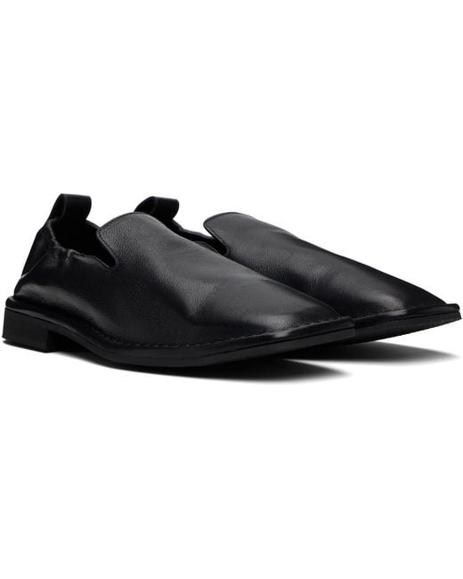 Amiri Black Leather Slip On Loafers for men