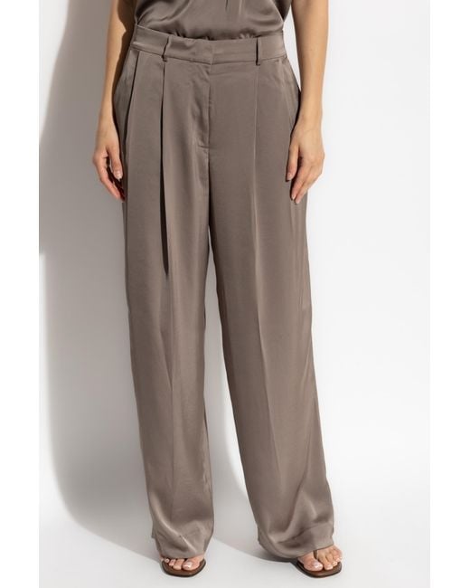 MICHAEL Michael Kors Brown Pleated Trousers