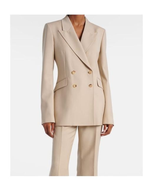Gabriela Hearst Natural Stephanie Double-Breasted Wool Blazer
