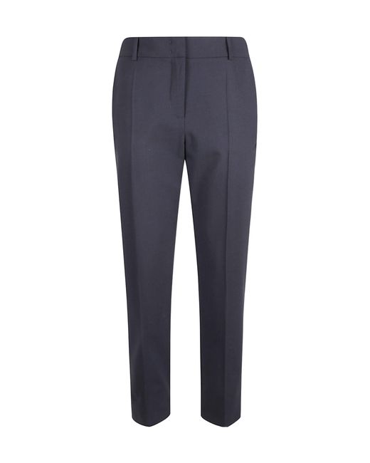 Eleventy Blue Tailored Wool Pants