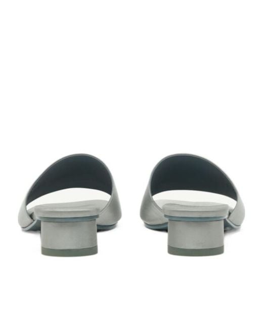 MM6 by Maison Margiela White Anatomic Numeric Mules