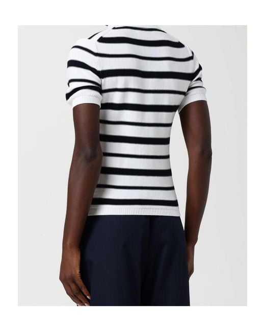 Max Mara Blue Short-Sleeved Knit Polo Shirt