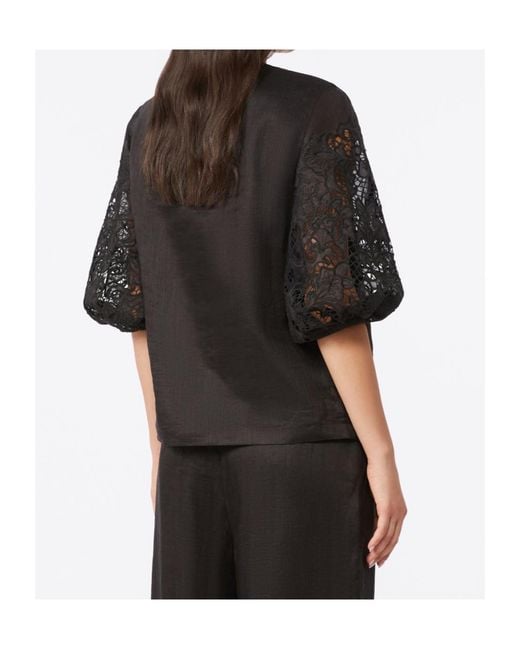 Max Mara Black Studio Ordine Broderie Anglaise T-Shirt