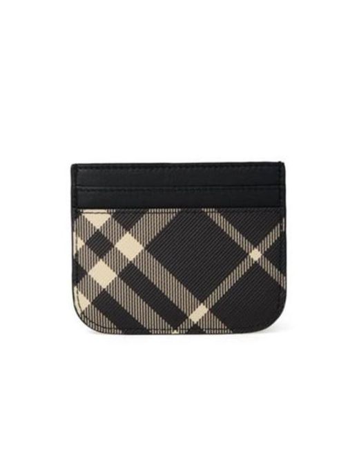 Burberry Black Check Card Holder
