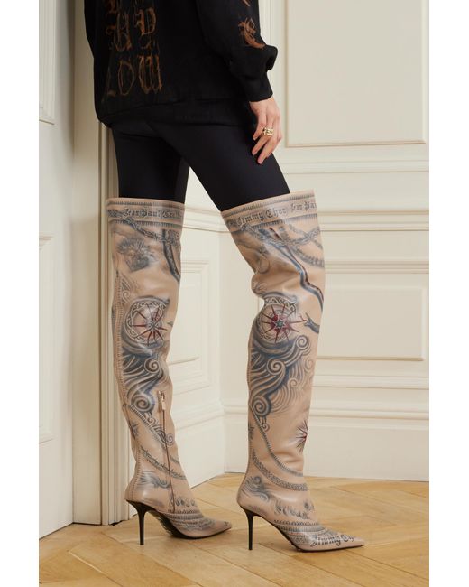 Jimmy Choo White Pointed Boots