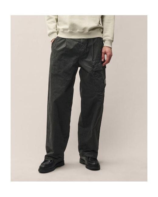 C P Company Black Lens-Detail Cargo Trousers for men