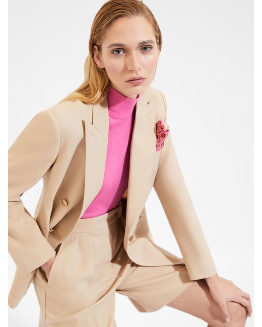 Max Mara Natural Double-Breasted Blazer