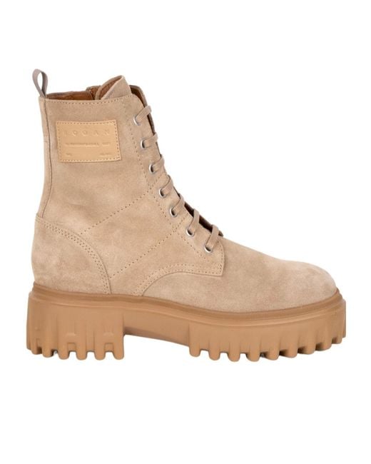 Hogan Natural Lace-Up Sneakers