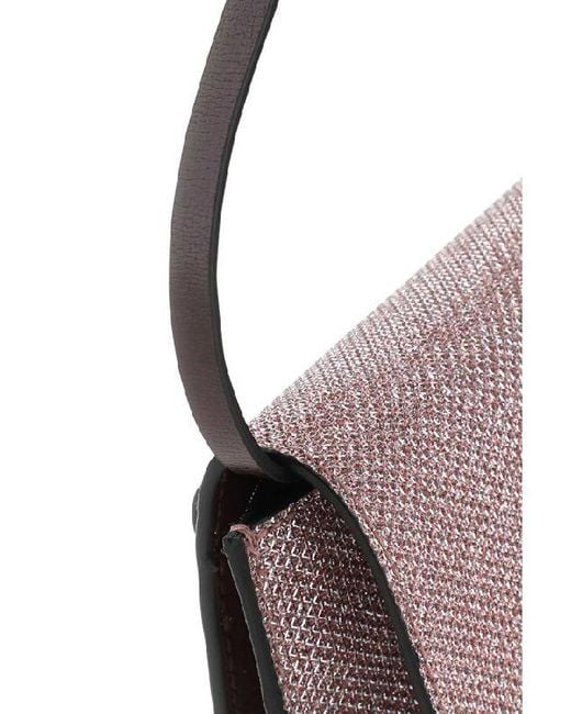 Ganni Pink Banner Nano Saddle Bag