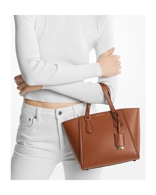 Michael Kors Taryn Small Convertible Crossbody Bag in Brown