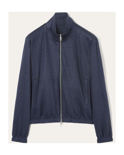 Loro Piana Blue Bomber Jacket for men