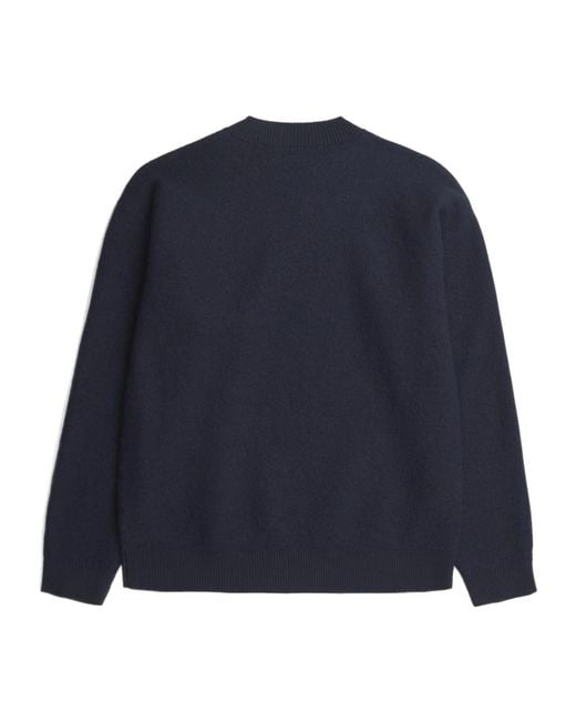 Norse Projects Blue Wool Crew Neck Sweater for men