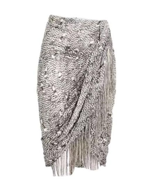 Isabel Marant White Printed Midi Skirt