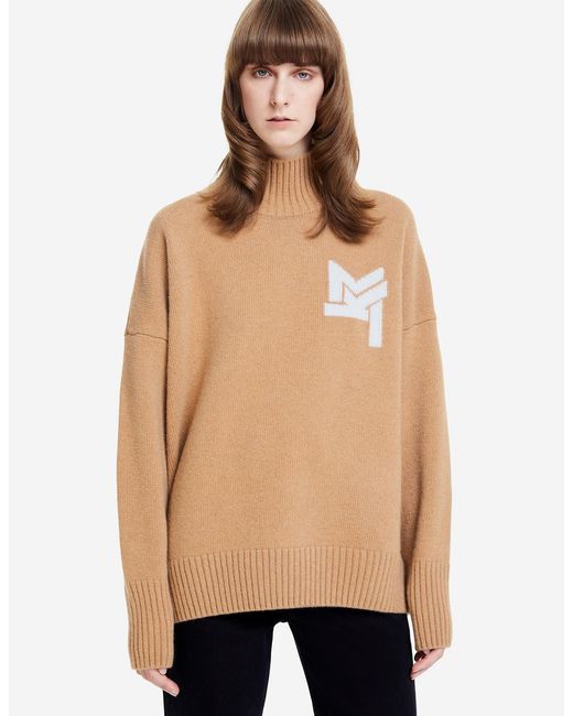 Maison Kitsuné Natural High-Necked Wool Pullover for men