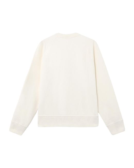 Stone Island White Oversized-Fit Raglan Crewneck Sweatshirt for men