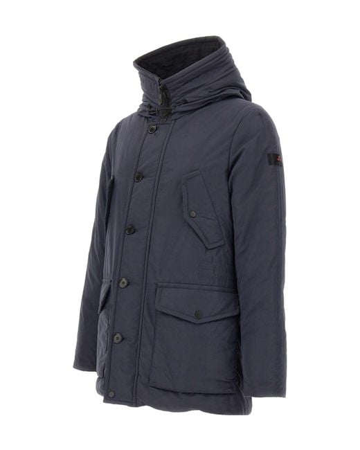 Peuterey Blue Long-Sleeved Down Jacket for men