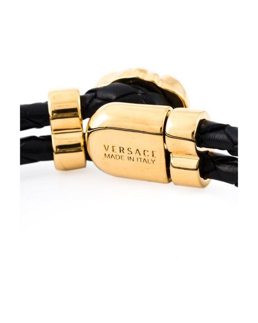 Versace White Medusa Logo Detailed Charm Bracelet for men