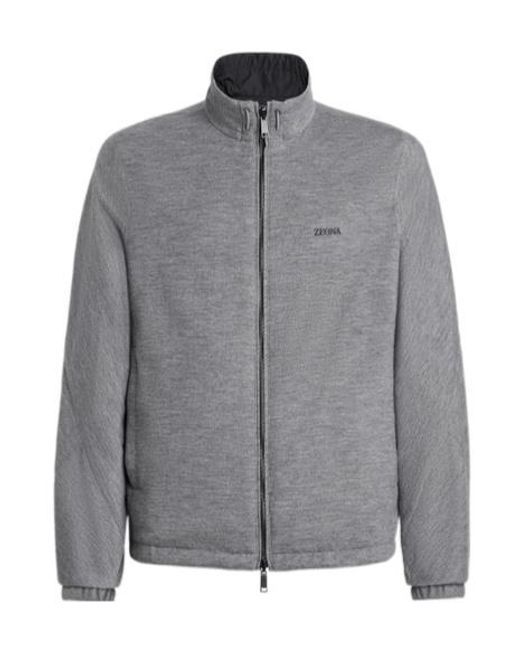Zegna Black Zipped Drawstring Jacket for men