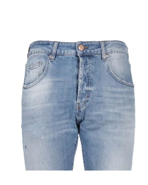 Don The Fuller Blue Milano Slim-Fit Distressed Jeans for men