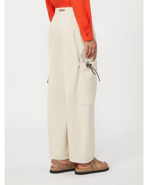 Max Mara Natural Stretch-Cotton Cargo Trousers