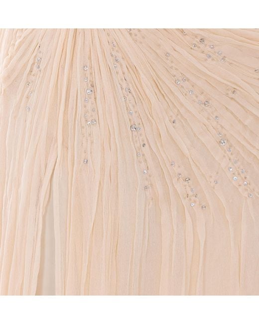 Elisabetta Franchi White Draped One-Shoulder Dress