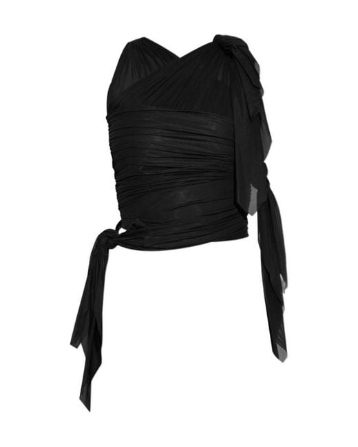 DIESEL Black T-Persea-Plain Draped Top