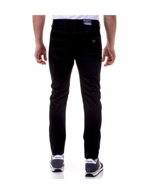 Armani Jeans Black Logo Jeans for men