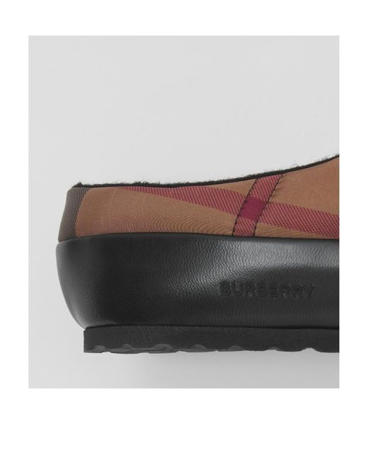 Burberry Brown Northaven Vintage Checked Slippers for men