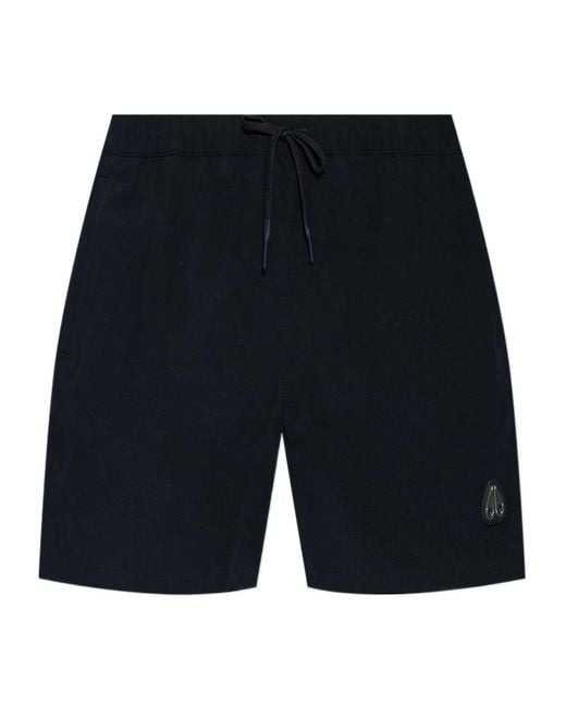 Moose Knuckles Blue Drawstring Swim Shorts for men
