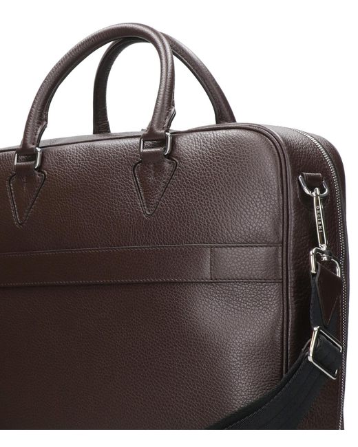Orciani Brown Top Handle Briefcase for men