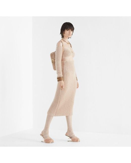 Fendi Metallic Logo Details Necklace