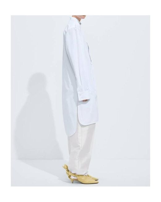 Bottega Veneta White Compact Cotton Poplin Shirt