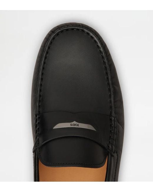 Tod's Black City Gommino Loafers for men