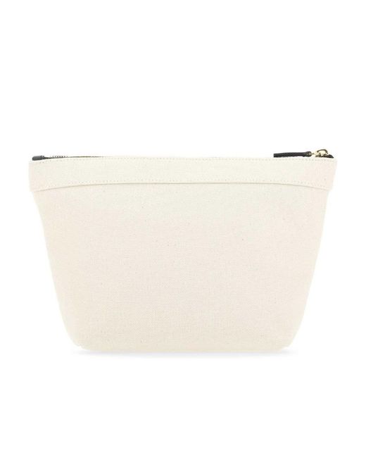Balenciaga Natural Logo Zipper Handbag