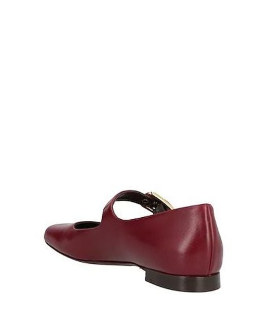 Chloé Red Patent Leather Flat Shoes