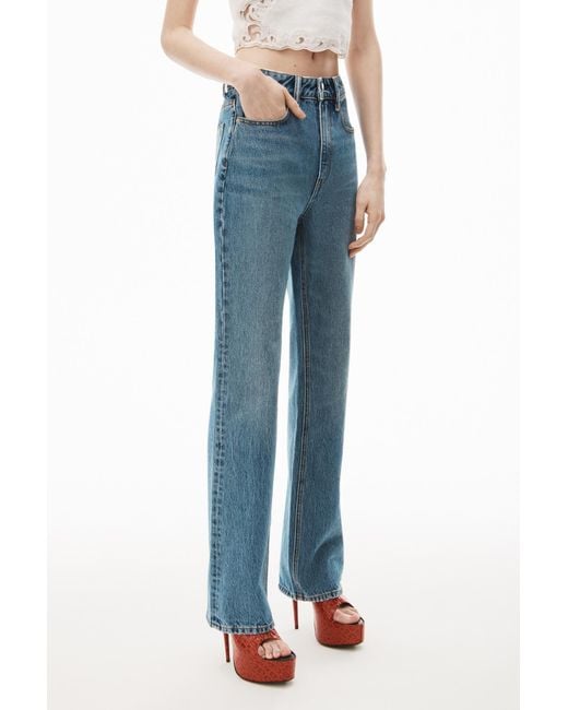 Alexander Wang Blue Stacked High-Rise Slim Jeans