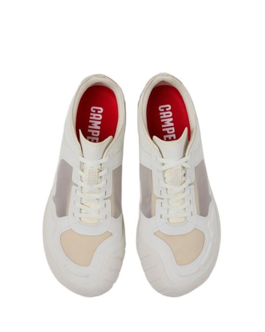 Camper White Multicolored Textile Sneakers for men