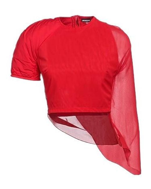 Jacquemus Red Cropped Top
