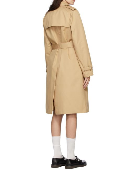 A.P.C. Natural Greta Long-Sleeved Trench Coat