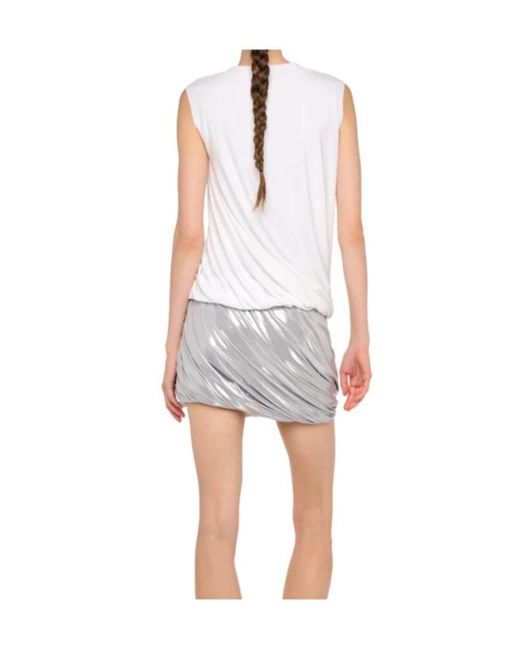 Norma Kamali White Sleeveless Twist Top