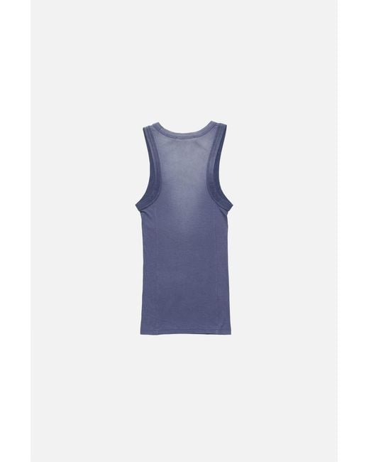 Acne Blue Sleeveless Tank Top for men