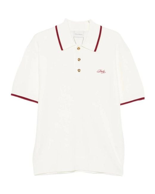 Drole de Monsieur White Short-Sleeved Polo Shirt for men