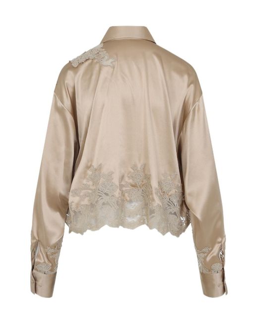 Ermanno Scervino Natural Long Sleeve Shirt
