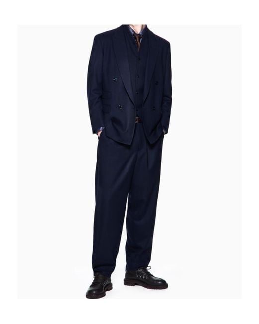 Giorgio Armani Blue Double-Breasted Suit for men