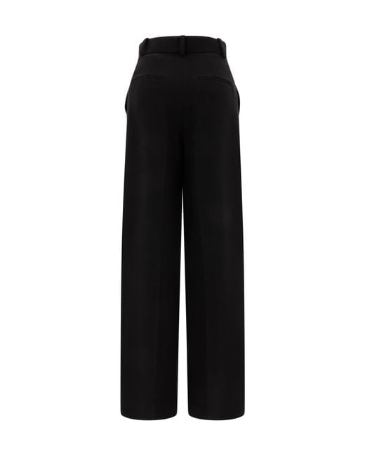 Khaite Black Belt-Loop Casual Pants