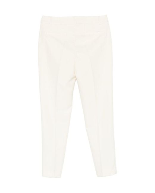 Liu Jo White Logo-Plaque Trousers