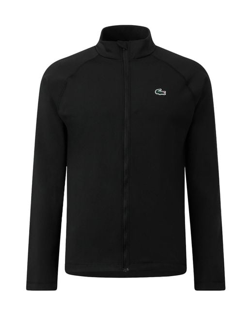 Lacoste Black Standcollar Zipup Jacket for men