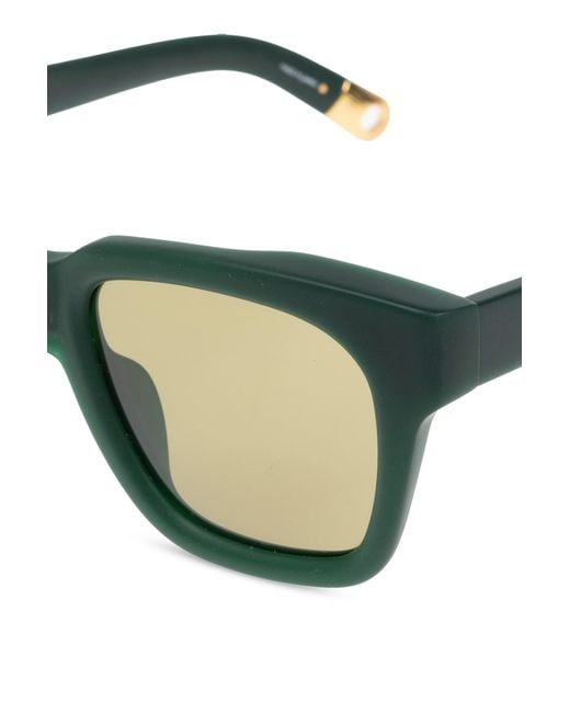 Jacquemus Green Logo Sunglasses for men